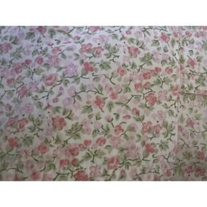LAURA ASHLEY PINK GREEN BLUE ALL OVER FLORAL Full SHEET Set Cotton